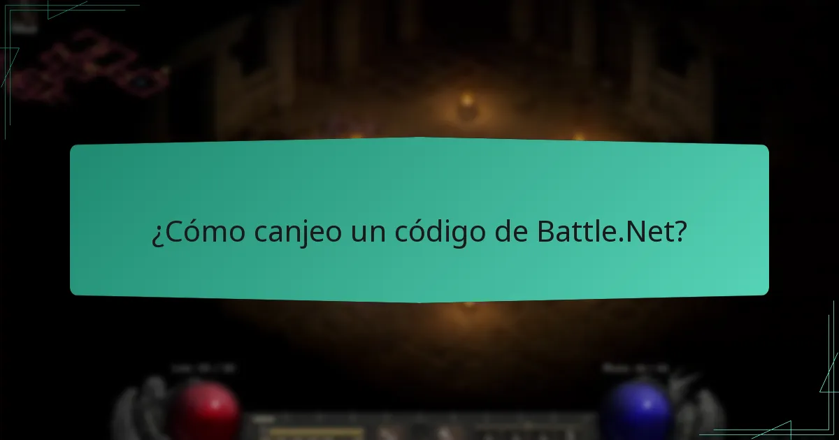 ¿Cómo canjeo un código de Battle.Net?