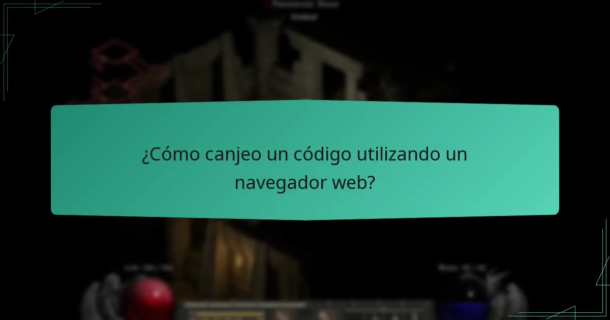 ¿Cómo canjeo un código utilizando un navegador web?