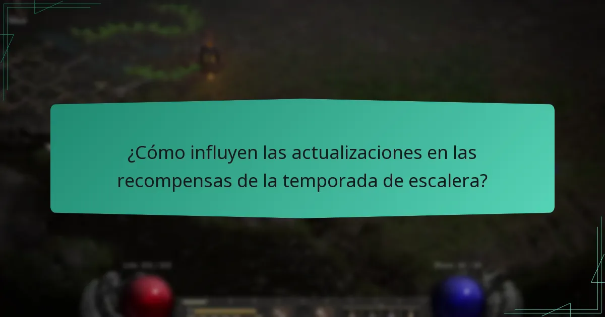 ¿Cómo influyen las actualizaciones en las recompensas de la temporada de escalera?