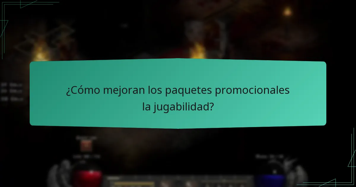¿Cómo mejoran los paquetes promocionales la jugabilidad?