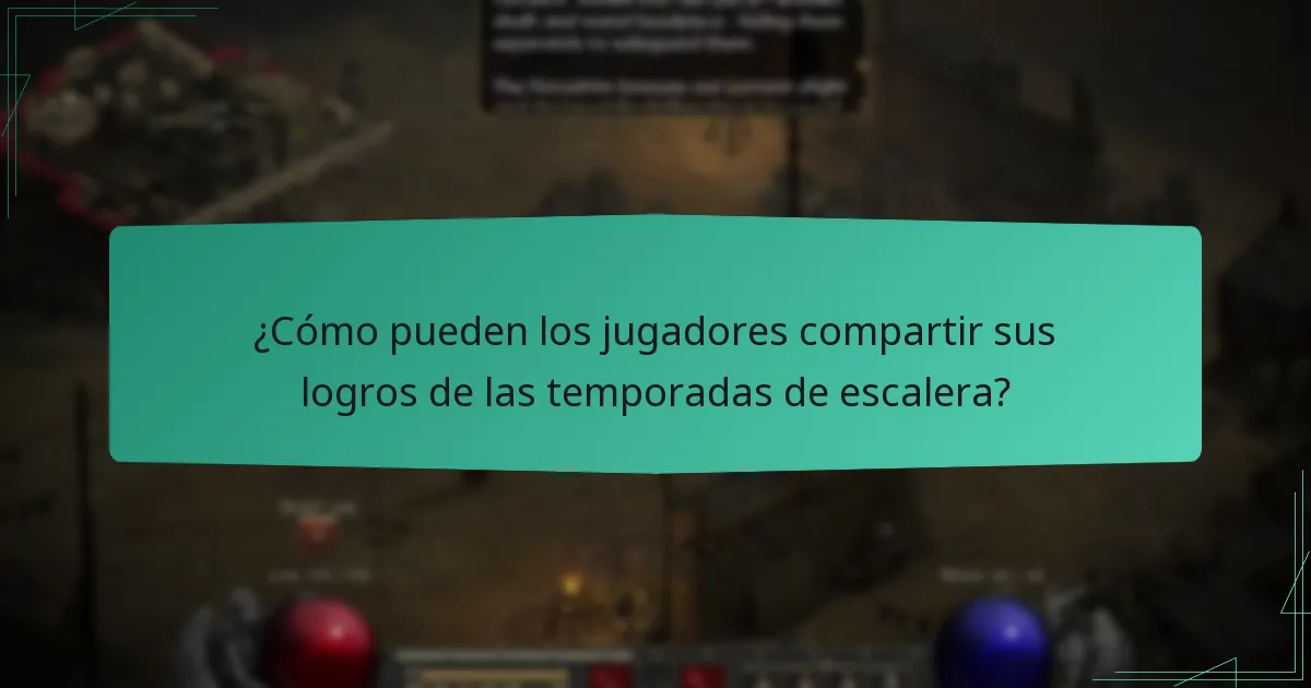 ¿Cómo pueden los jugadores compartir sus logros de las temporadas de escalera?