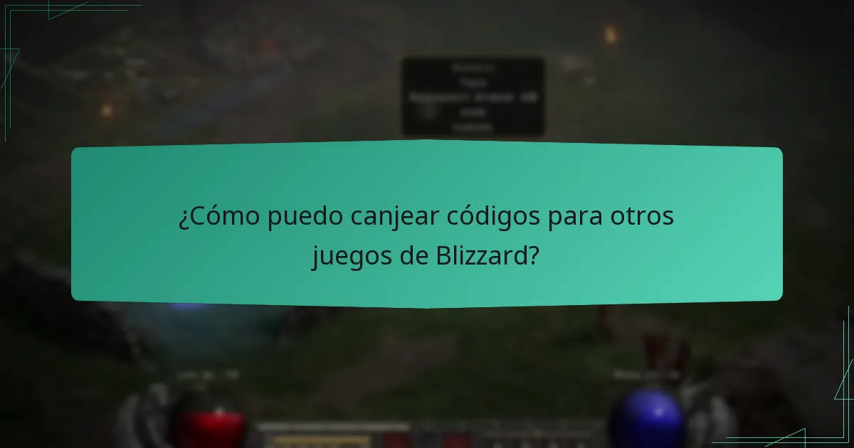 ¿Cómo puedo canjear códigos para otros juegos de Blizzard?