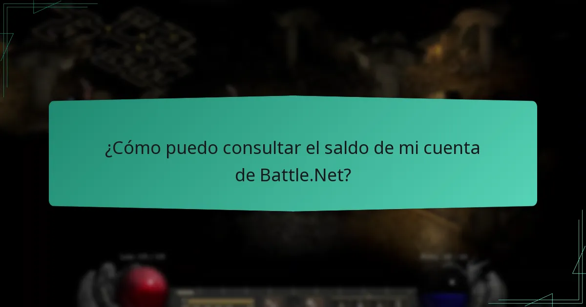 ¿Cómo puedo consultar el saldo de mi cuenta de Battle.Net?