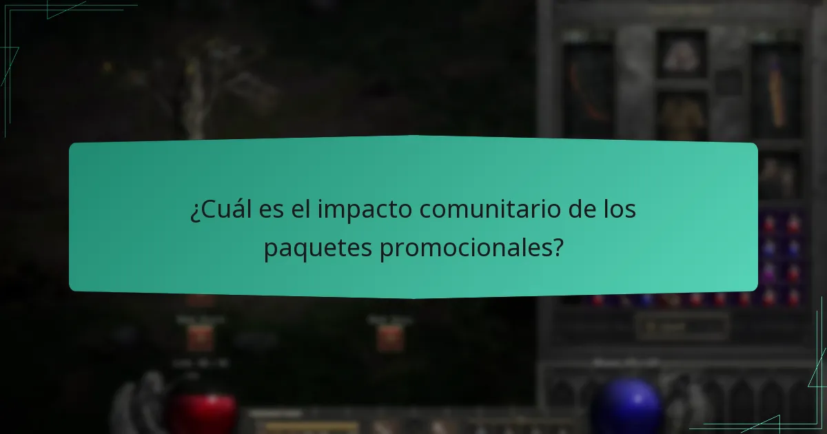 ¿Cuál es el impacto comunitario de los paquetes promocionales?