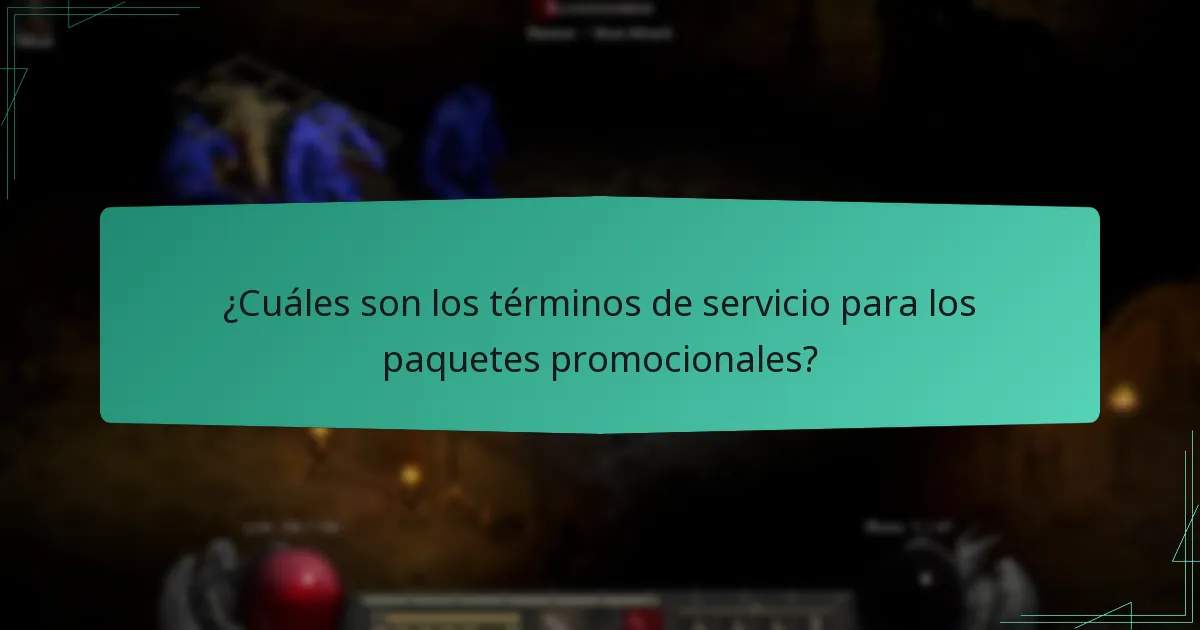 ¿Cuáles son los términos de servicio para los paquetes promocionales?