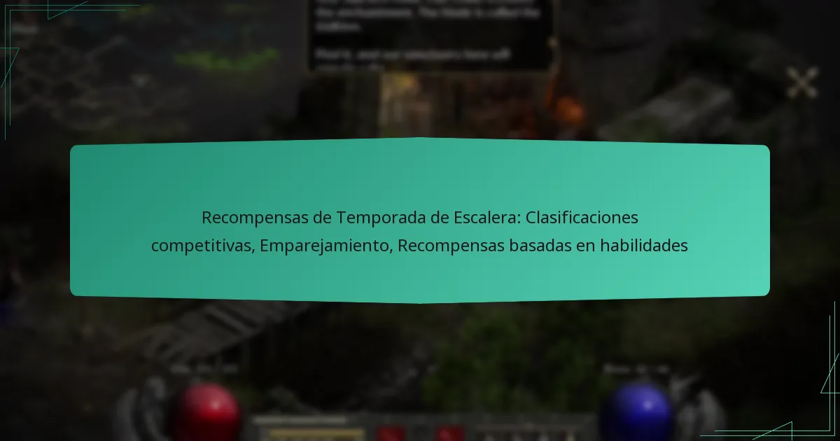 Recompensas de Temporada de Escalera: Clasificaciones competitivas, Emparejamiento, Recompensas basadas en habilidades