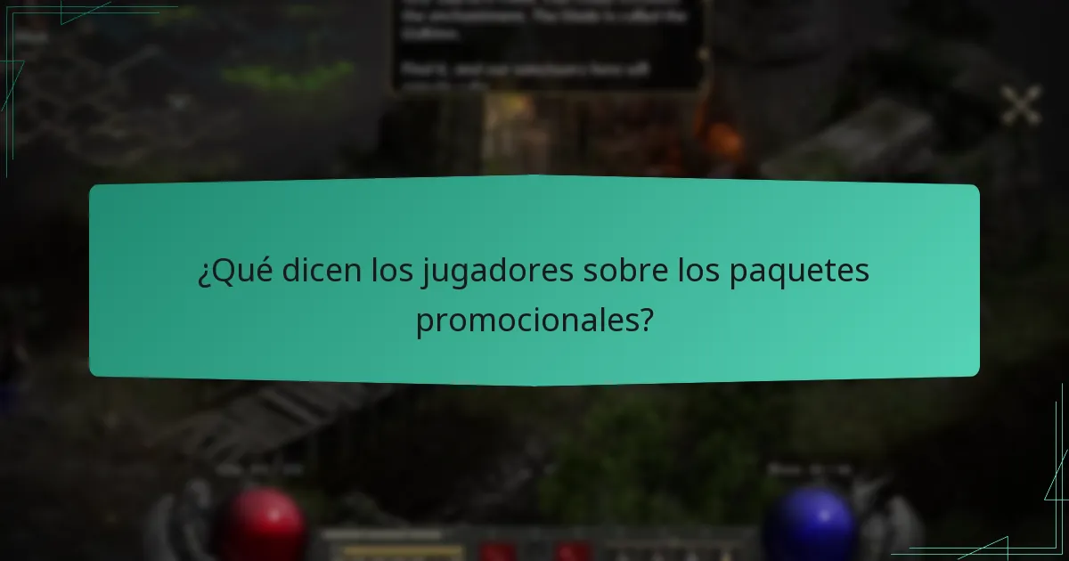 ¿Qué dicen los jugadores sobre los paquetes promocionales?