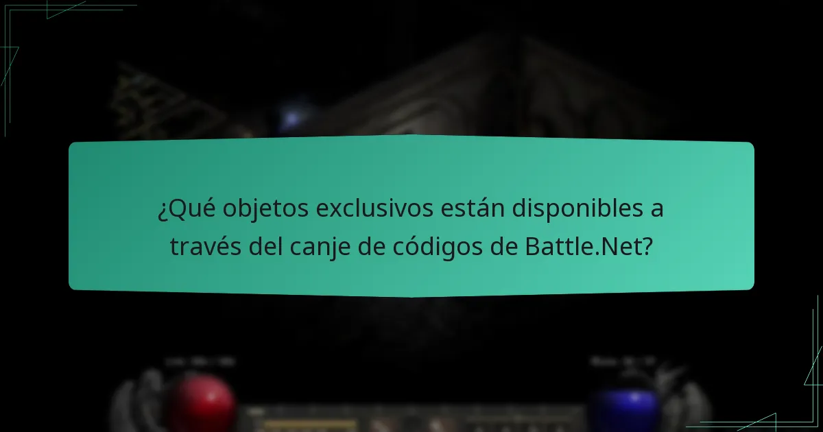 ¿Qué objetos exclusivos están disponibles a través del canje de códigos de Battle.Net?