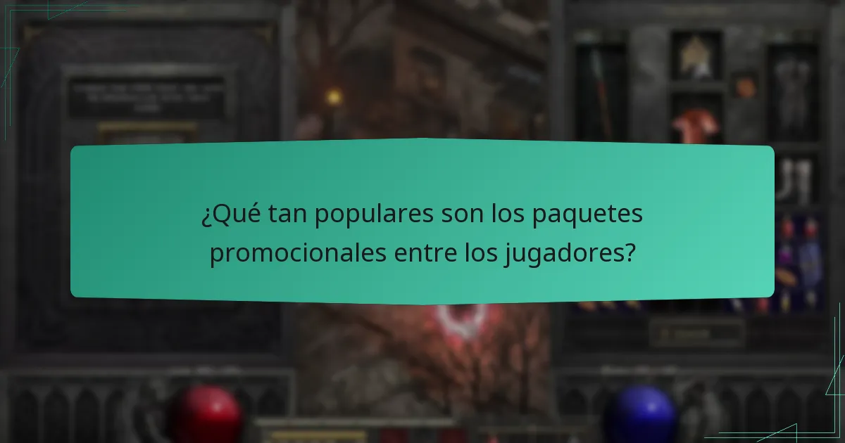 ¿Qué tan populares son los paquetes promocionales entre los jugadores?